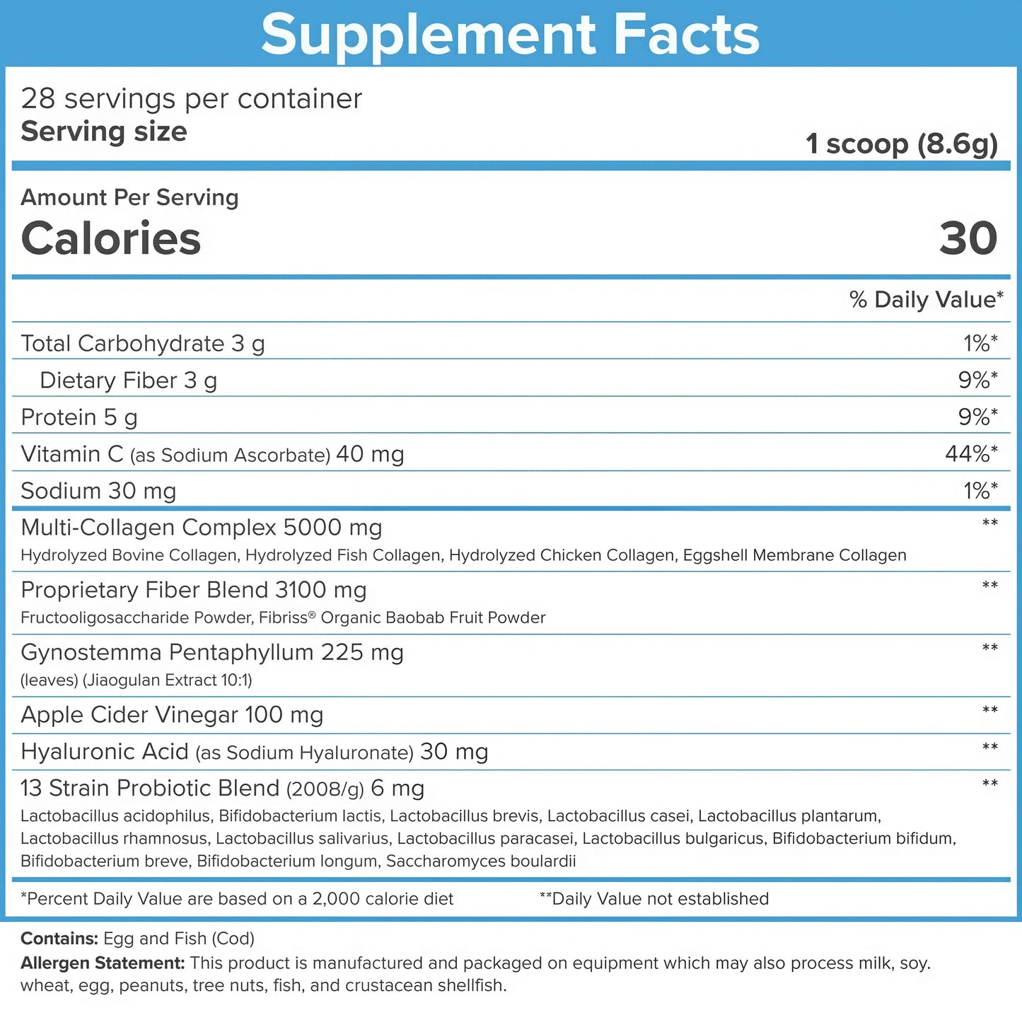 SkinnyFit Super Youth Collagen for Women Multi Probiotics 28 Servings